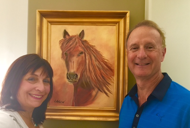 Randy and Gayle have purchased this latest painting entitled "Lucky".